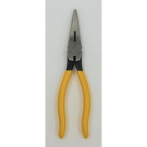 Klein Tools D203-8 Heavy-Duty 8'' Long Nose Pliers Side Cutting USA Made NWOP